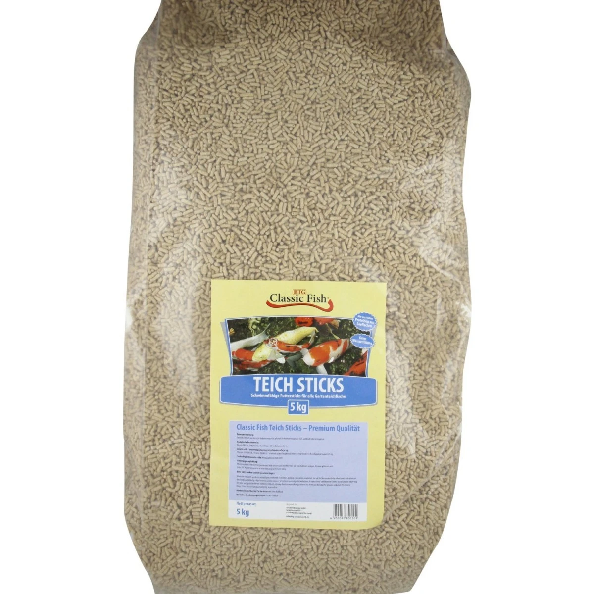 Classic Fish BTG Classic Fischfutter | 5kg Teichsticks Für Gartenteichfische